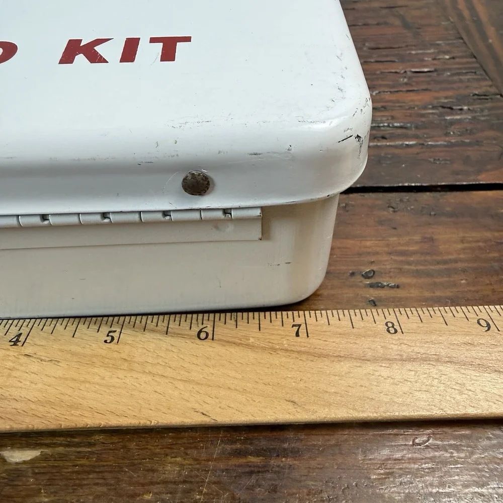 Vintage Contel Continental Telephone First Aid Kit Metal‎ Box American